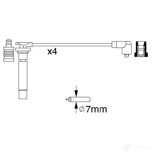 Высоковольтные провода зажигания, комплект BOSCH B 705 0986356705 ZMUJ2 335501