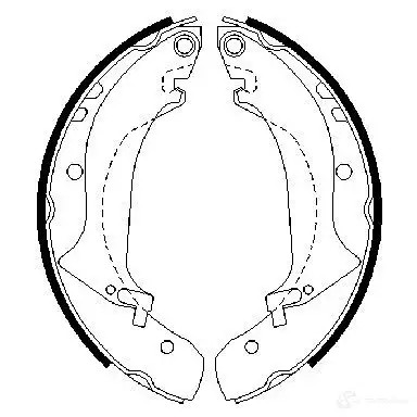 Барабанные тормозные колодки, комплект BOSCH B S870 Y9P46UL 0986487642 341695