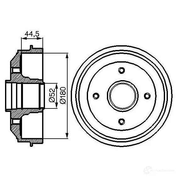 Тормозной барабан BOSCH 0986477070 EBYA3X DB1 45 338491