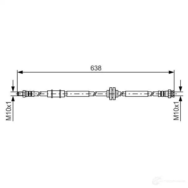 Тормозной шланг BOSCH 354498 1987481399 9YSZ99 BH12 87