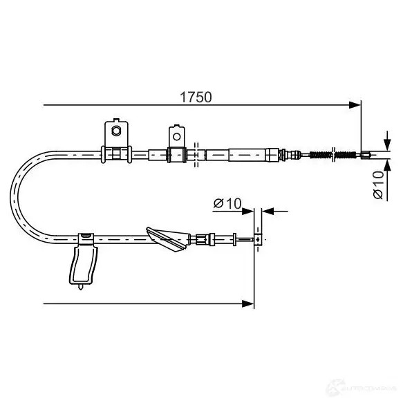 Трос ручника, стояночного тормоза BOSCH 1987482351 355402 BC123 5 CW6HUW