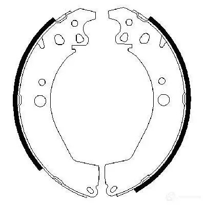 Барабанные тормозные колодки, комплект BOSCH ELPGD8 0986487499 BS 749 341601