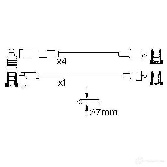 Высоковольтные провода зажигания, комплект BOSCH 0986356874 TD7MI35 B 874 335655