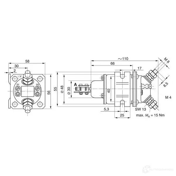 Реле BOSCH 0333006006 324252 SSM 120L27Z 1EB74K