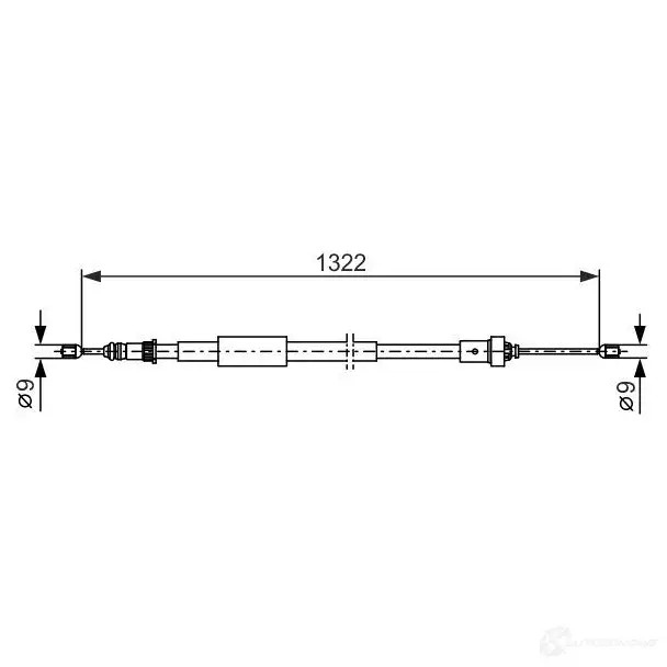 Трос ручника, стояночного тормоза BOSCH 4047025071079 JV T7RD 355435 1987482385