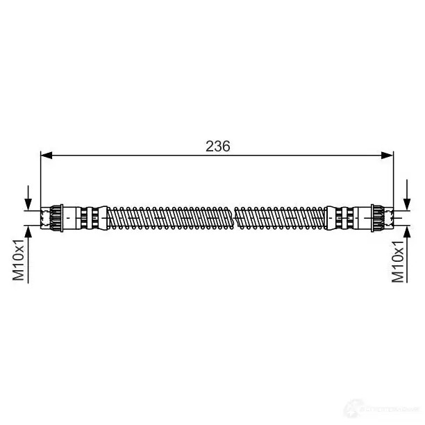 Тормозной шланг BOSCH 6GIJDX 1987476148 352693 BH 730