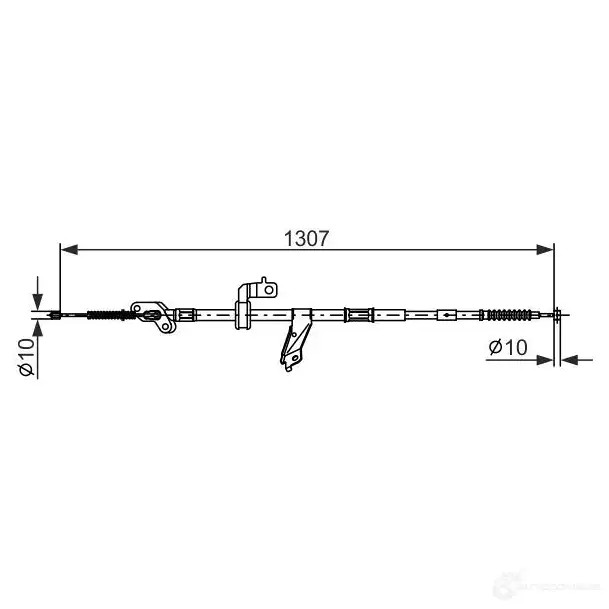 Трос ручника, стояночного тормоза BOSCH 1437241222 1987482901 GCL MQ
