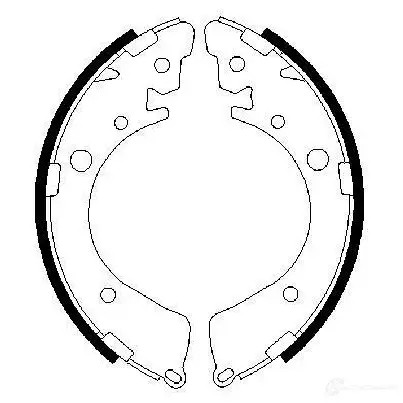Барабанные тормозные колодки, комплект BOSCH BS 573 HG8WA 341514 0986487323
