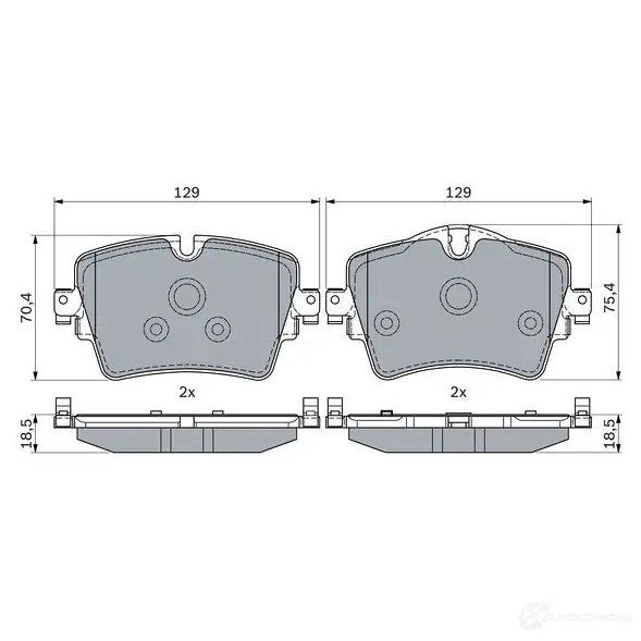 Тормозные колодки, комплект BOSCH L 94ZC 1437243493 0986494940