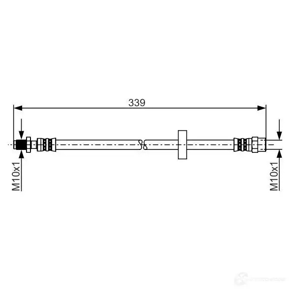 Тормозной шланг BOSCH 1987481236 354346 TREEC BH1 128