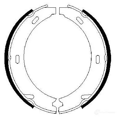 Тормозные колодки ручника, комплект BOSCH 341529 0986487344 BS5 94 4YAM0S3