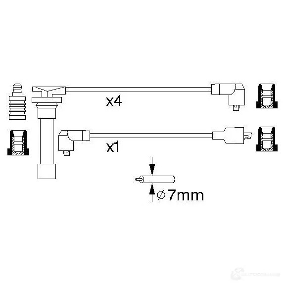Высоковольтные провода зажигания, комплект BOSCH 0986356766 335555 RVZCLN0 B 766