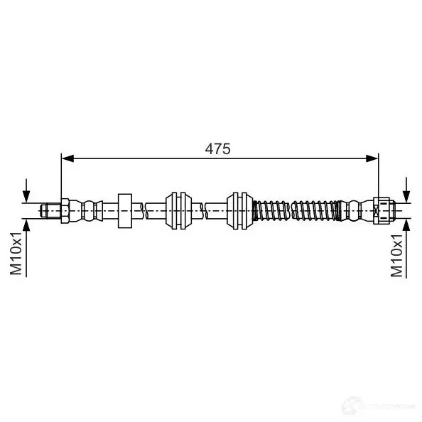 Тормозной шланг BOSCH 1193508829 KNN5N 1987481a01 BH1 889