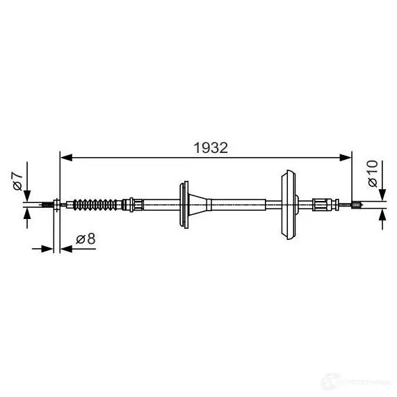 Трос ручника, стояночного тормоза BOSCH 1987482021 355091 9QAB1BL BC9 15