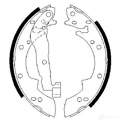 Барабанные тормозные колодки, комплект BOSCH 0986487076 341420 BS 433 7UHLL4