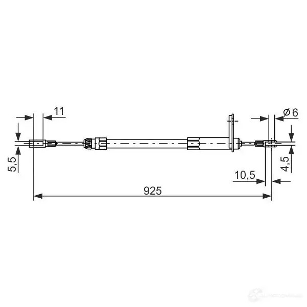 Трос ручника, стояночного тормоза BOSCH CAIR29P 1987477220 B C174 353457