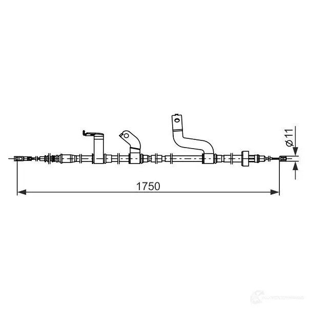Трос ручника, стояночного тормоза BOSCH BK9Z CW 1987482850 1437241269