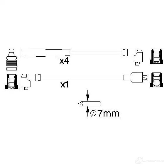 Высоковольтные провода зажигания, комплект BOSCH XL1KY4 335538 0986356745 B 745
