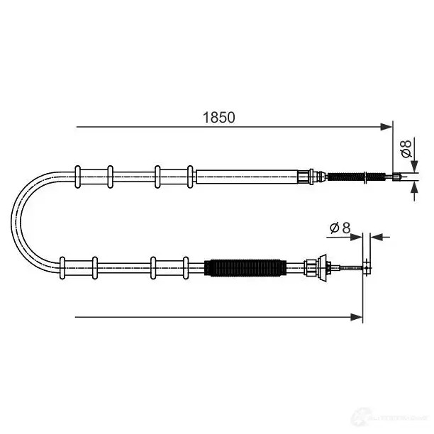 Трос ручника, стояночного тормоза BOSCH BC 2592 1987482592 AS5G7 355599