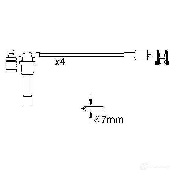 Высоковольтные провода зажигания, комплект BOSCH B 843 0986356843 1423141779 6ZSXD