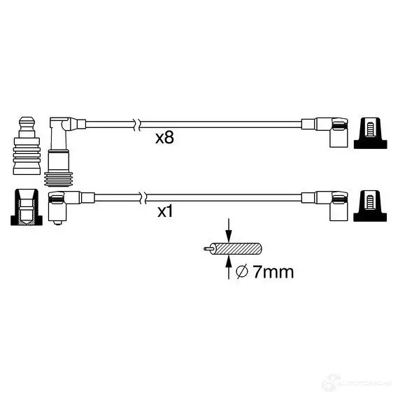Высоковольтные провода зажигания, комплект BOSCH 335484 ZUCP1ZW B 378 0986356378