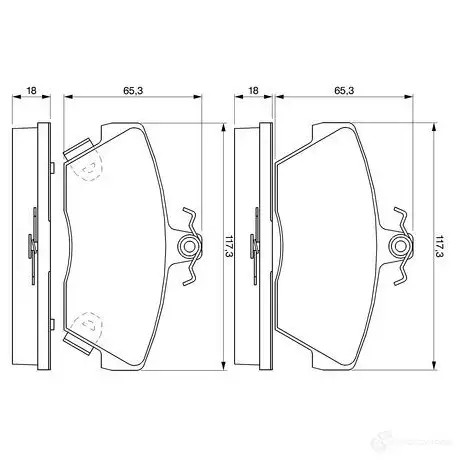 Тормозные колодки, комплект BOSCH 0986424244 BP117 336131 21520