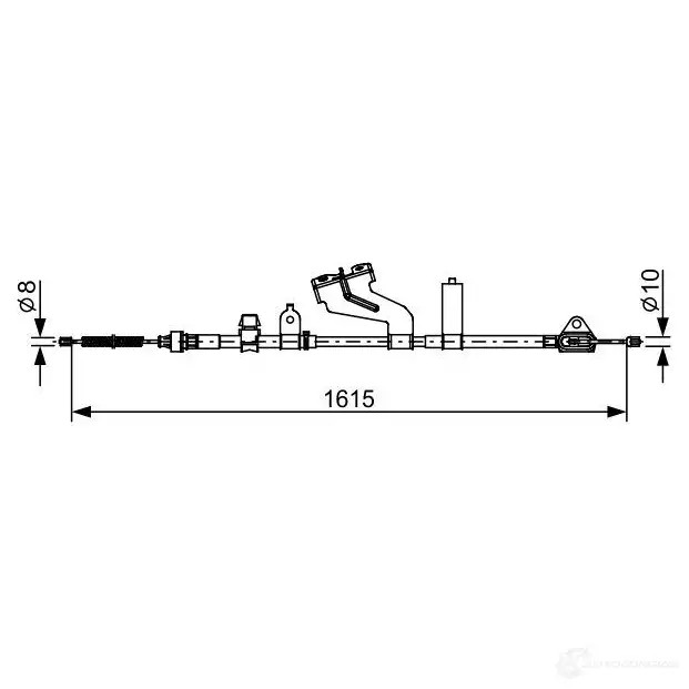 Трос ручника, стояночного тормоза BOSCH 1987482656 355648 837NH BC 2656