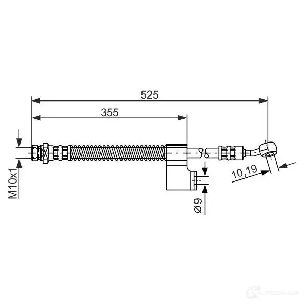 Тормозной шланг BOSCH BH80 0 1987476188 PQKH9 352729