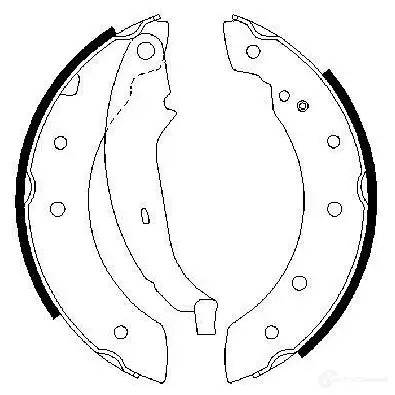 Барабанные тормозные колодки, комплект BOSCH 9TA3T1 BS 517 0986487266 341470