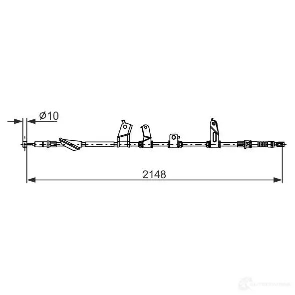 Трос ручника, стояночного тормоза BOSCH 1437241283 N 2F0EP0 1987482914