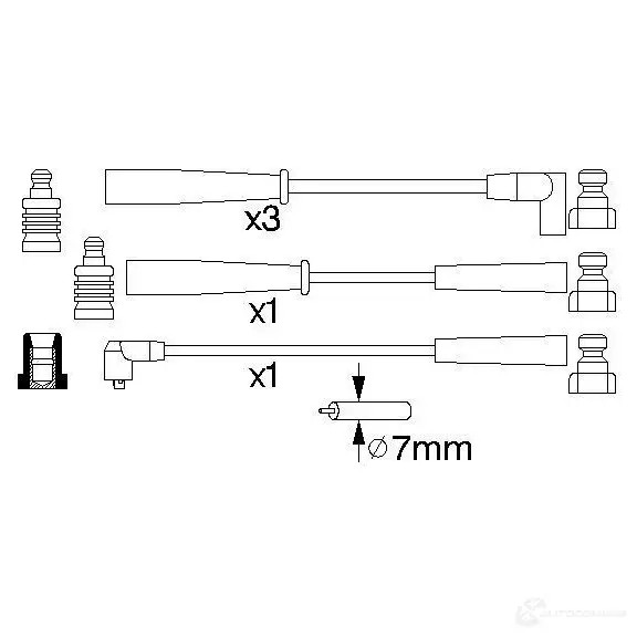 Высоковольтные провода зажигания, комплект BOSCH 0986356781 IVWQY 335568 B 781