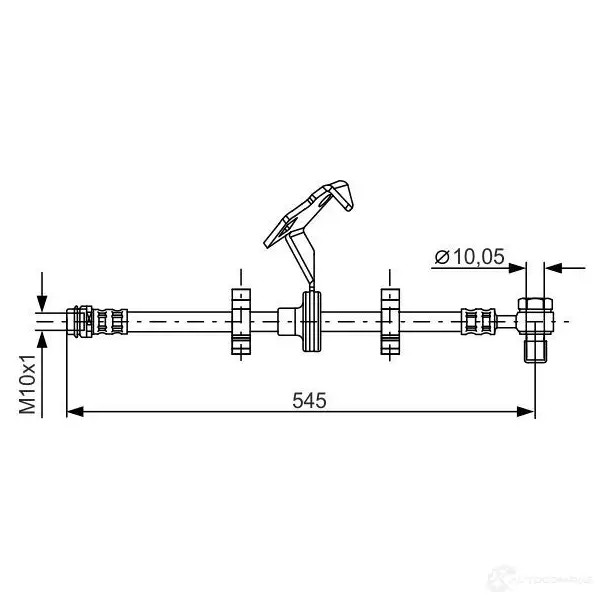 Тормозной шланг BOSCH 77W9LOB B H970 1987481078 354196