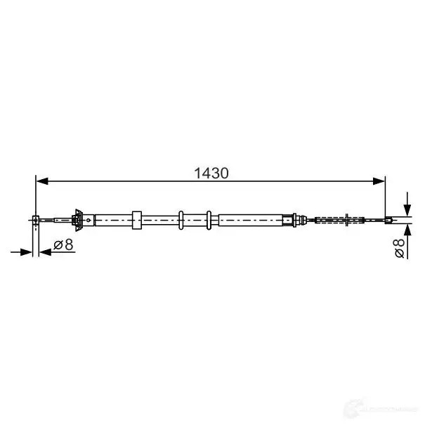 Трос ручника, стояночного тормоза BOSCH 355306 1987482240 U6D7B BC112 4