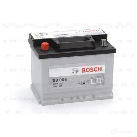 Аккумулятор 56 ач прямая 480 а 12 в Кальциевый [CA/CA] silver 242x175x190 BOSCH 0092S30060 12V 56Ah 480A 556 401 048 304075