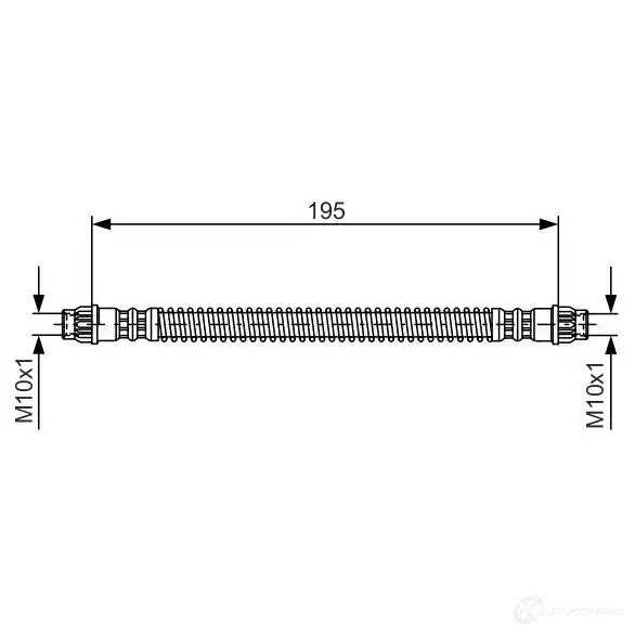 Тормозной шланг BOSCH 353069 BH 367 1987476674 YNA8S