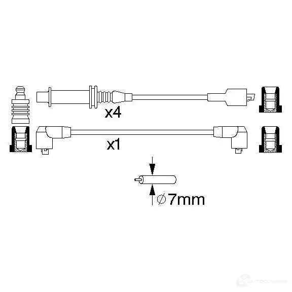 Высоковольтные провода зажигания, комплект BOSCH YQ31BZ 0986356848 335631 B 848