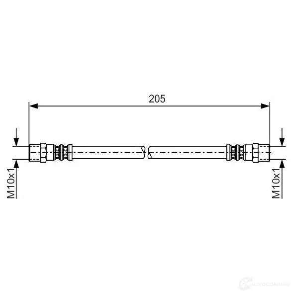 Тормозной шланг BOSCH 1987481191 354303 B H1083 FAG7K