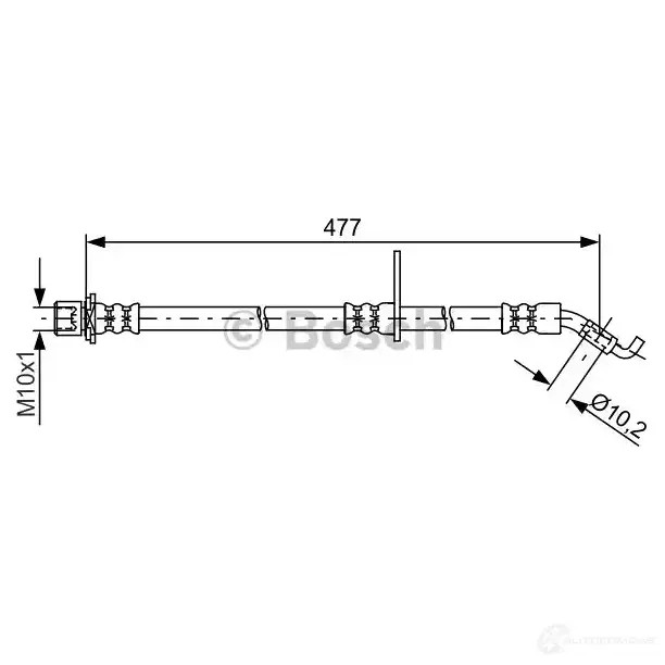 Тормозной шланг BOSCH BH 1655 ZL0W2 1987481771 354864