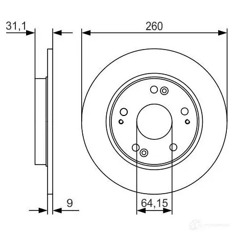 Тормозной диск BOSCH 340659 BD2254 0986479v21 E1 90 R - 02C0100/0519