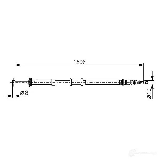 Трос ручника, стояночного тормоза BOSCH BC 1095 D6IMGXB 1987482201 355269