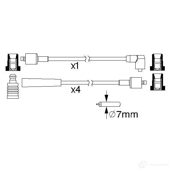 Высоковольтные провода зажигания, комплект BOSCH 0986357172 335826 B 172 C3MSB