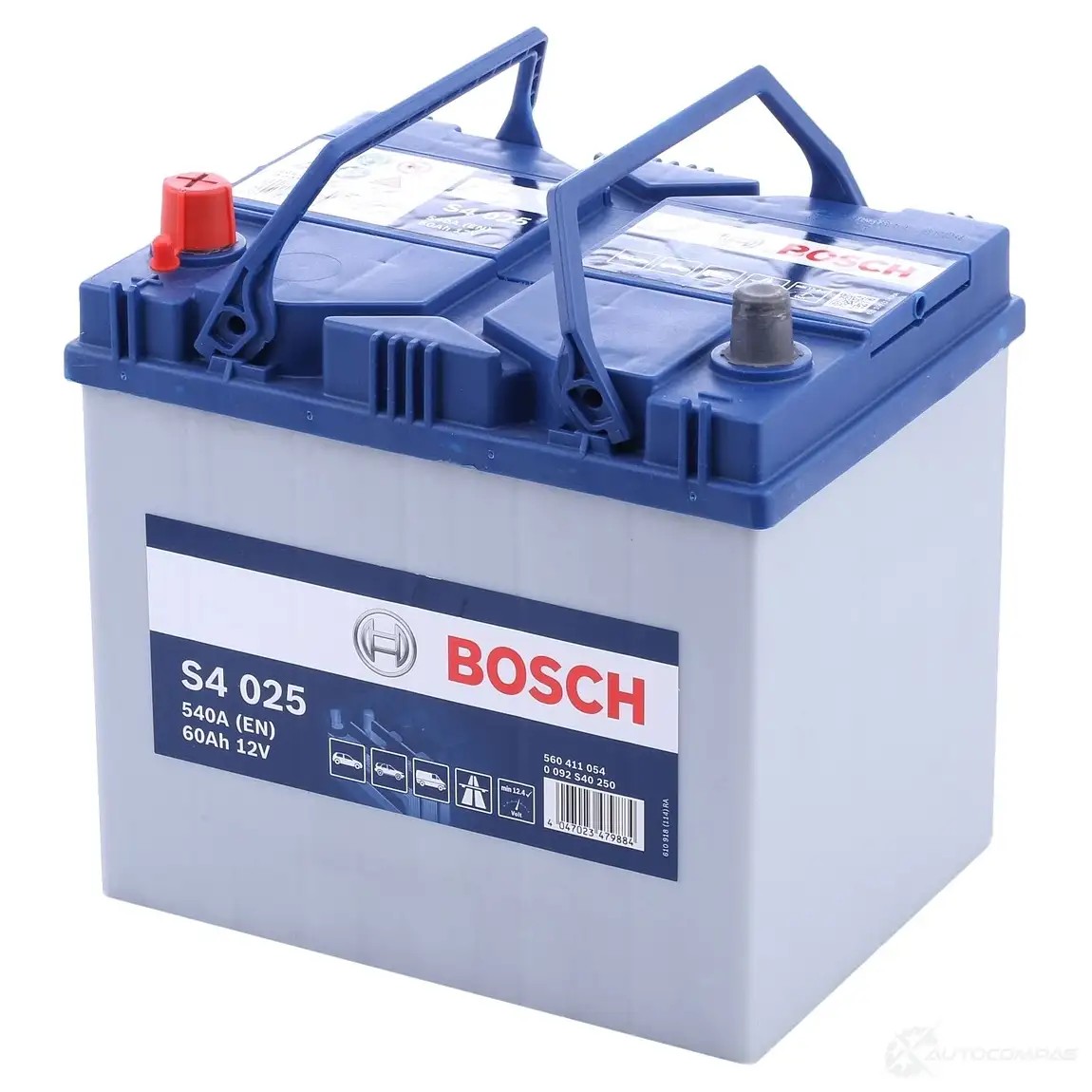 Аккумулятор 60 ач прямая 540 а 12 в Кальциевый [CA/CA] silver jis 232x173x225 BOSCH 0092S40250 304145 560 411 054 12V 60Ah 540A