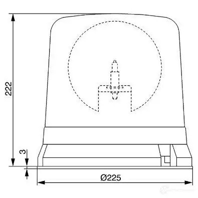 Вращающийся проблесковый маячок BOSCH 363693 RKLE 200 B2 24V gelb 7782364007 S12CU7Y