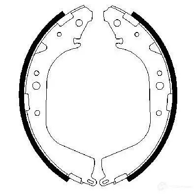 Барабанные тормозные колодки, комплект BOSCH 0986487414 341566 PKN5XKA BS66 4