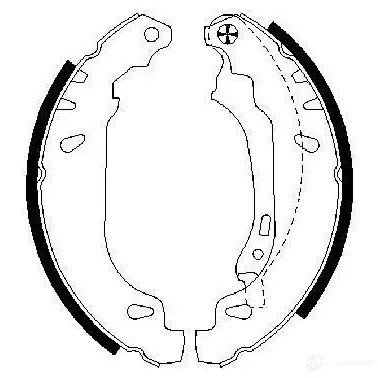 Барабанные тормозные колодки, комплект BOSCH 1G5TH B S806 0986487556 341633