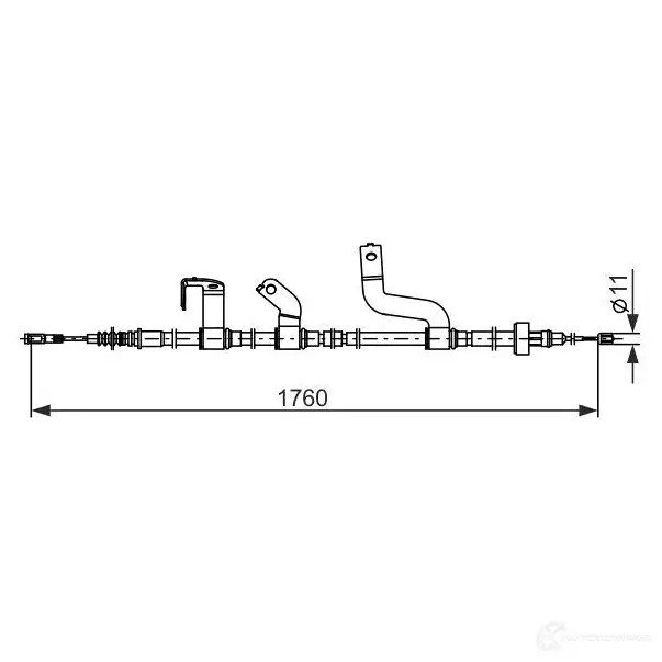 Трос ручника, стояночного тормоза BOSCH 1 SI2N2E 1437241252 1987482842