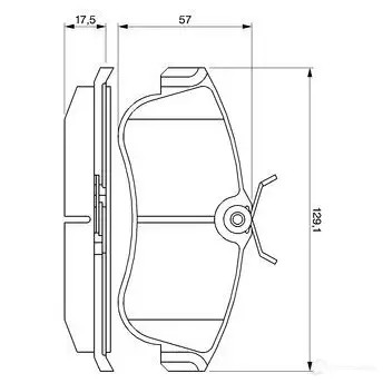 Тормозные колодки, комплект BOSCH 337799 21 546 0986461147 BP596