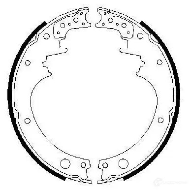 Барабанные тормозные колодки, комплект BOSCH YJ1LNJU BS 566 0986487316 341508