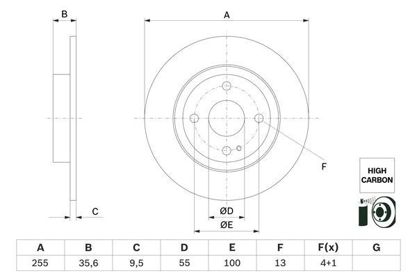 Тормозной диск BOSCH 1440044679 0 986 479 G72 2 6G2Q