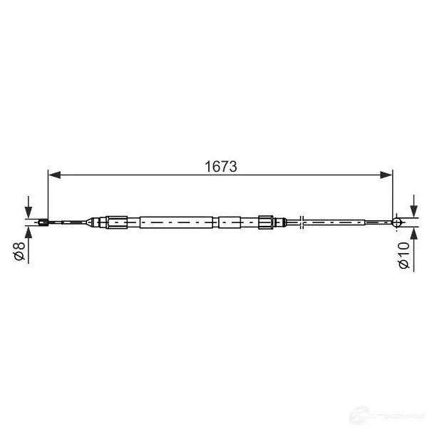Трос ручника, стояночного тормоза BOSCH 354033 AK213Y 1987477948 BC7 82